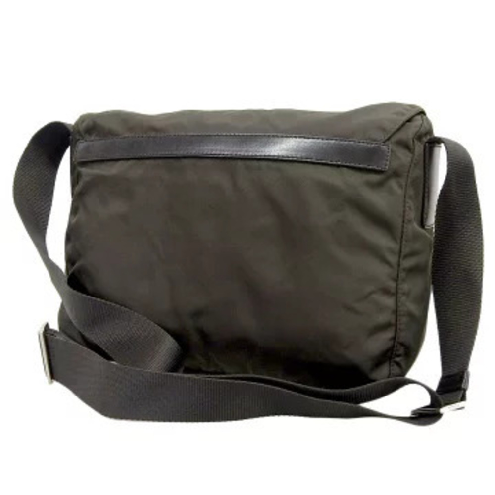 Prada Shoulder Green Bag Khaki Dark
